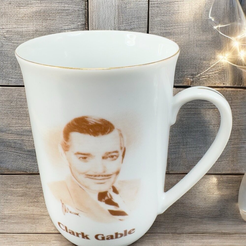 Vintage Hollywood Hall of Fame Museum Porcelain Coffee Mug Cup‎ Clark Gable Mug